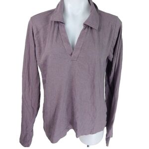 Pact Linen Blend Collared Knit Top